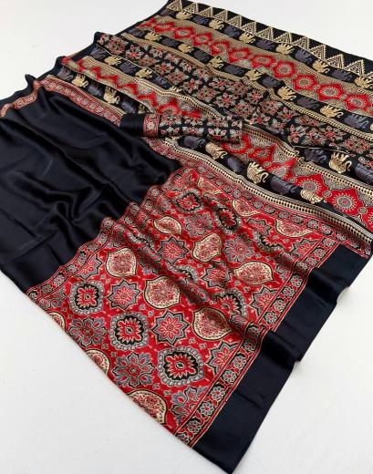 Rajtex pure ajrakh-034 saree cheapest wholesale clothes in india
